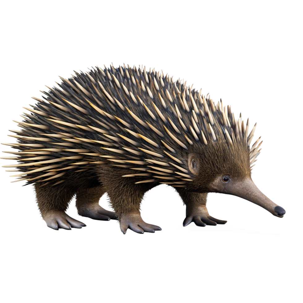 Detailed 3D Render of an Echidna a Unique Australian Monotreme Mammal png