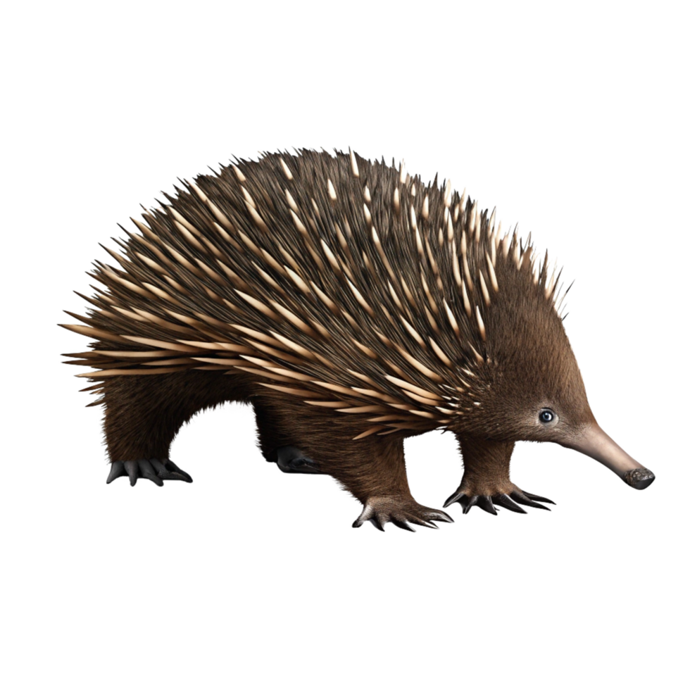A Stunning Closeup of an Echidna an Australian Mammal with Spines png