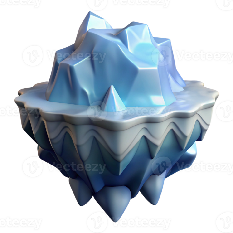serene traditional A melting iceberg in the Arctic ocean, dramatic lighting, realistic style professional png