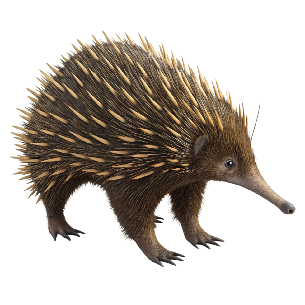 A Detailed View of an Echidna a Unique Monotreme Mammal png