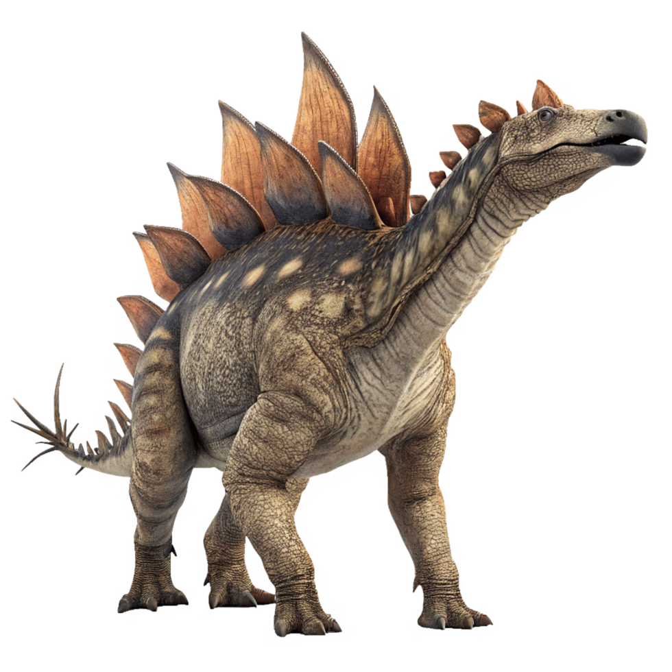 A detailed 3D rendering of a Stegosaurus dinosaur a herbivorous quadruped from the Late Jurassic period png