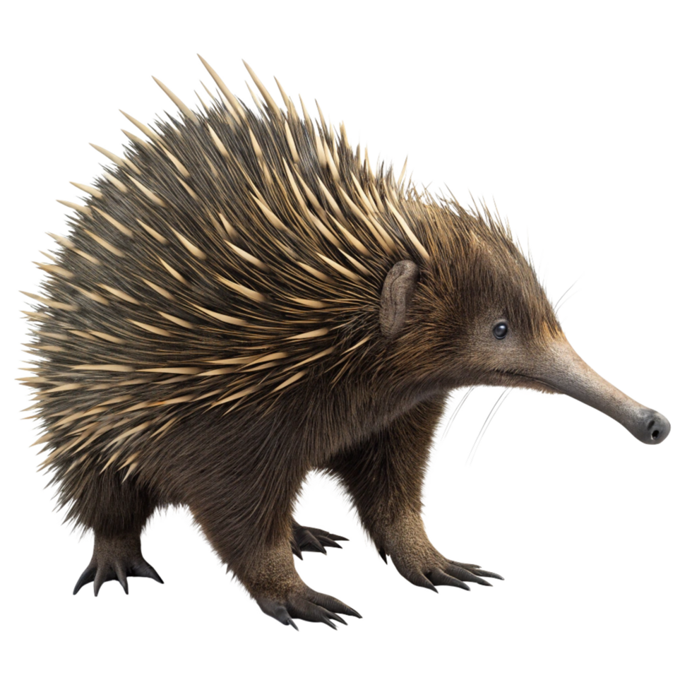 A Detailed Close Up View of an Echidna a Unique Australian Monotreme png