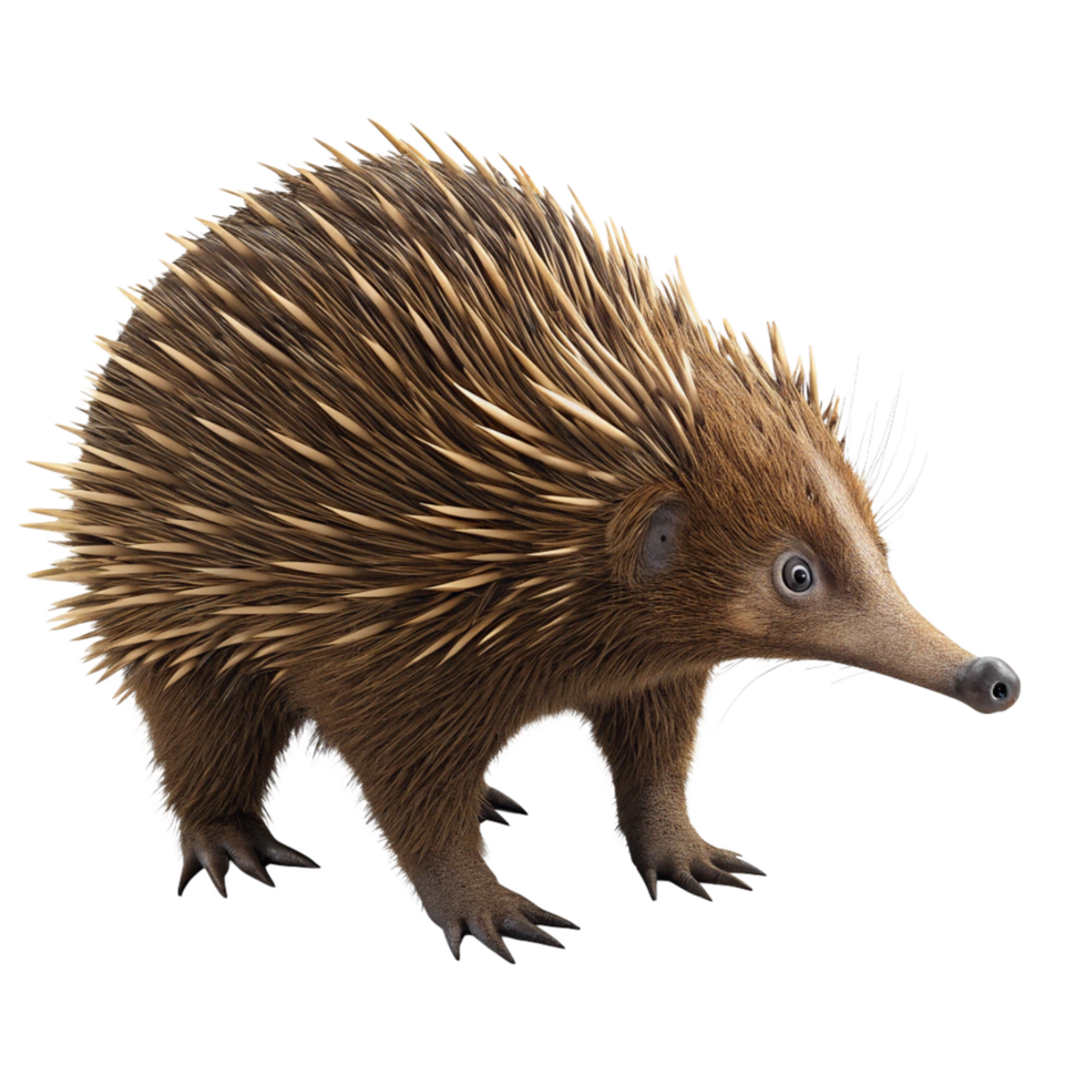 A Detailed Look at an Echidna A Monotreme Mammal of Australia png