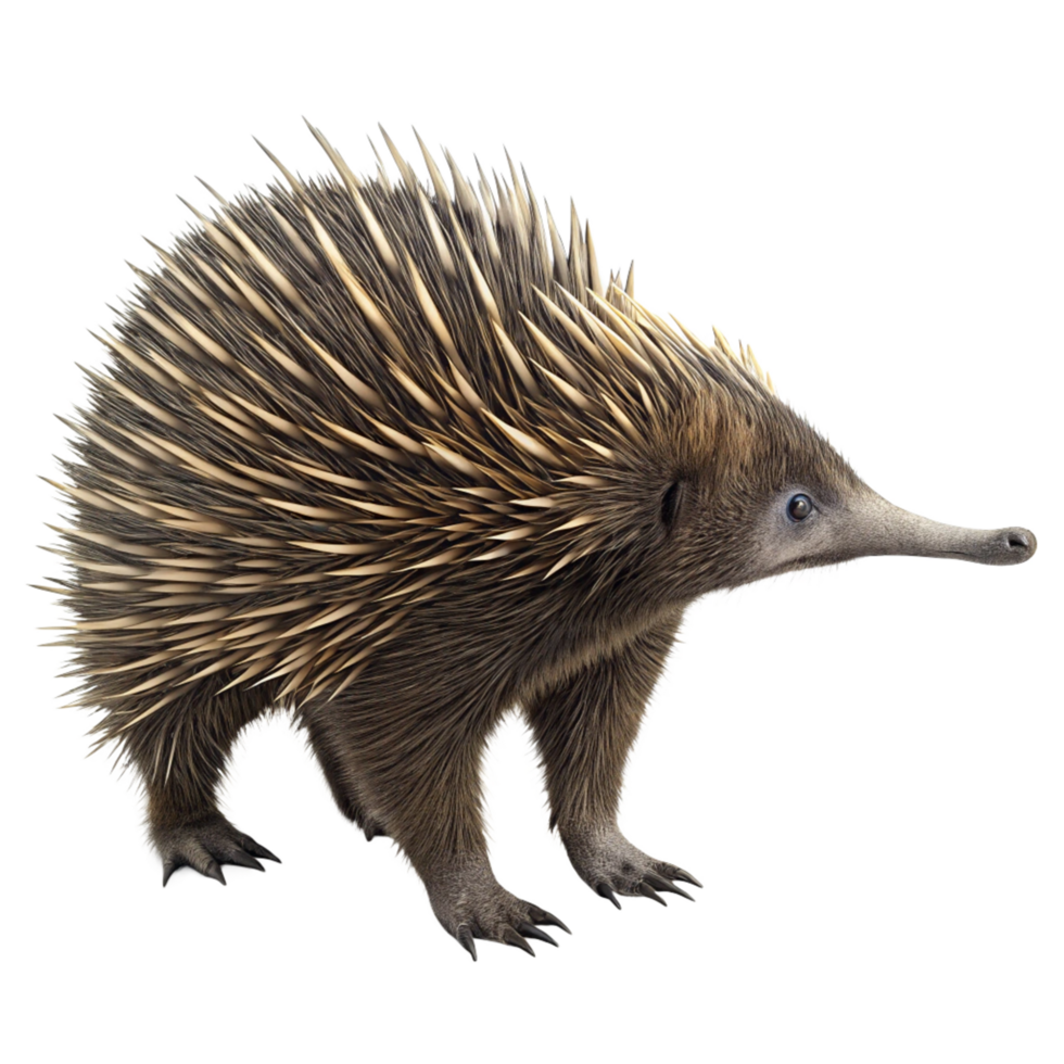 A Detailed Close Up of an Echidna Australian Mammal png
