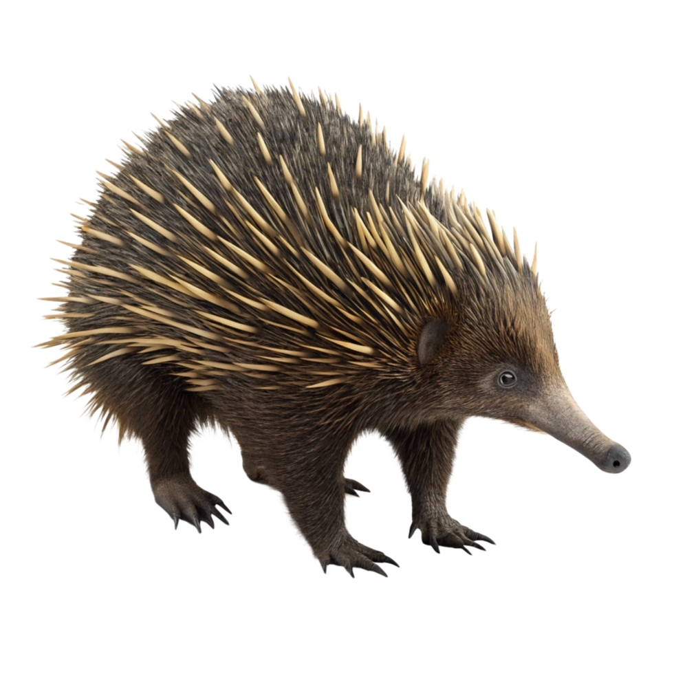 A Detailed Closeup of an Echidna Australian Mammal png