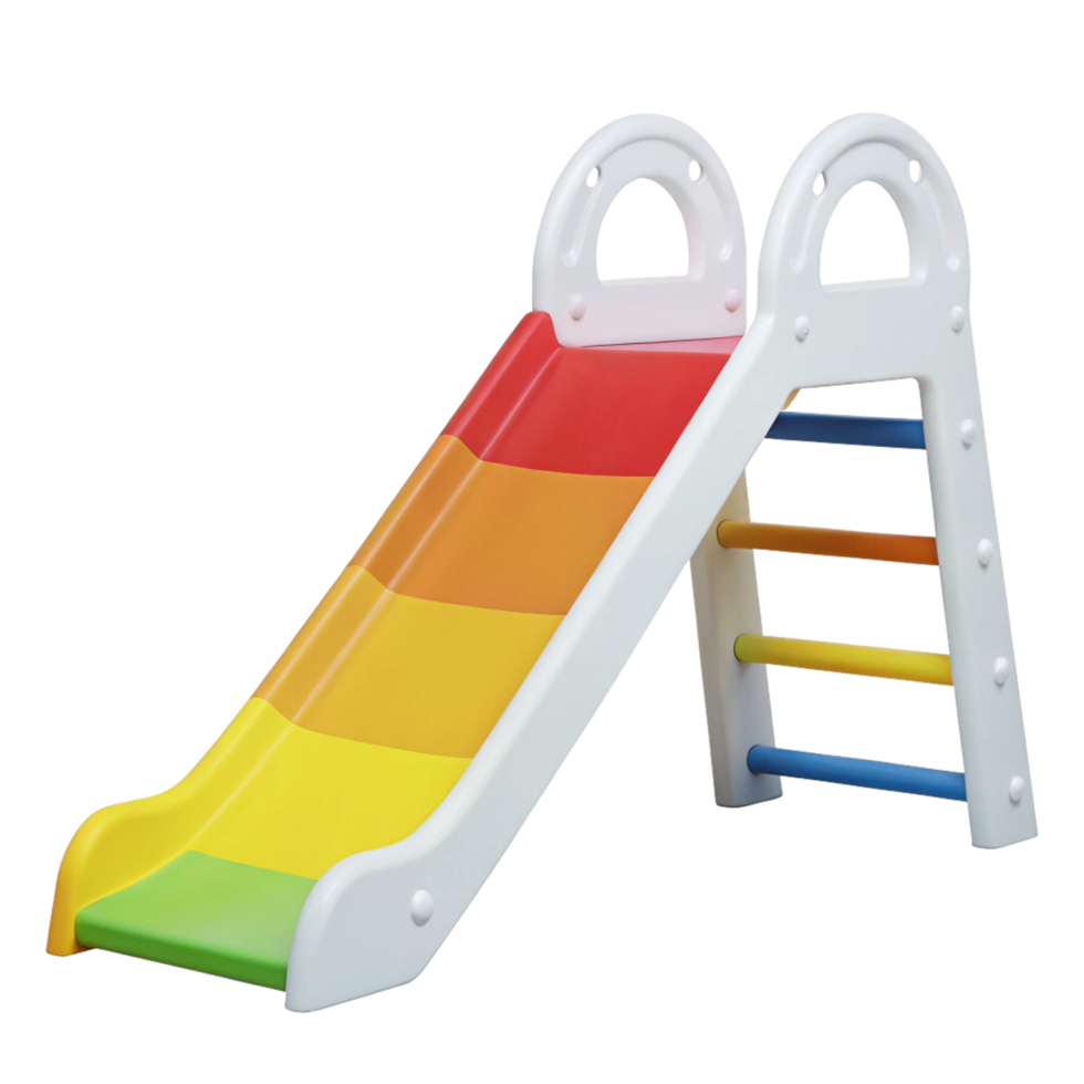 Colorful Kids Plastic Slide with Climbing Ladder for Indoor or Outdoor Play png