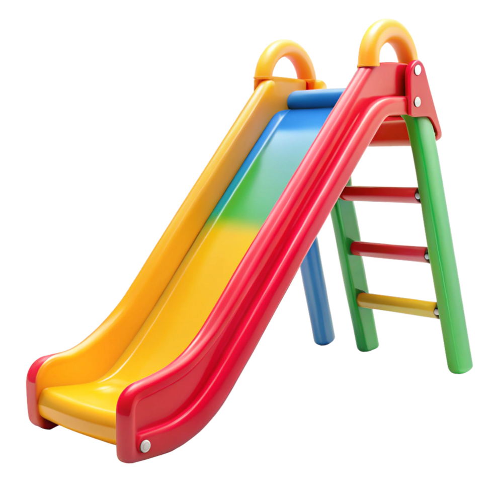 Colorful Plastic Children's Playground Slide with Ladder for Home Backyard Fun png