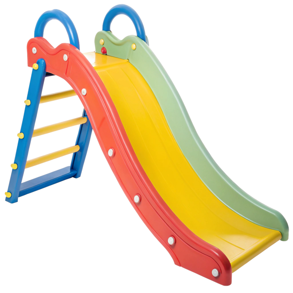 Colorful Plastic Children's Playground Slide with Ladder and Handrails png