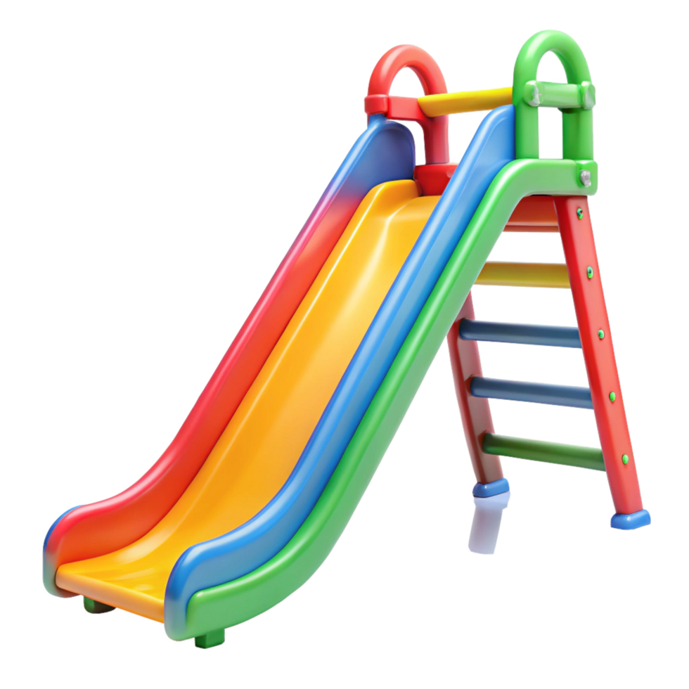 Colorful Plastic Children's Playground Slide with Climbing Ladder for Outdoor Fun png