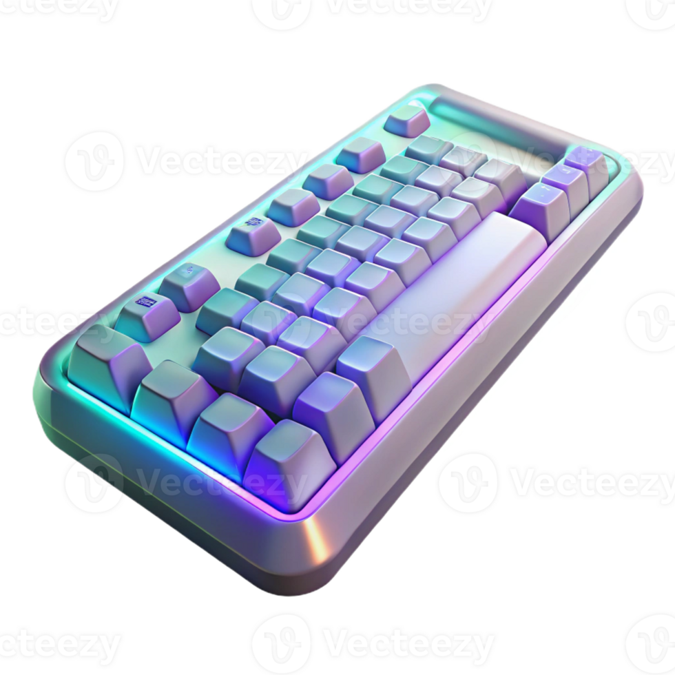 elegant classic A Futuristic Keyboard with Holographic genuine png