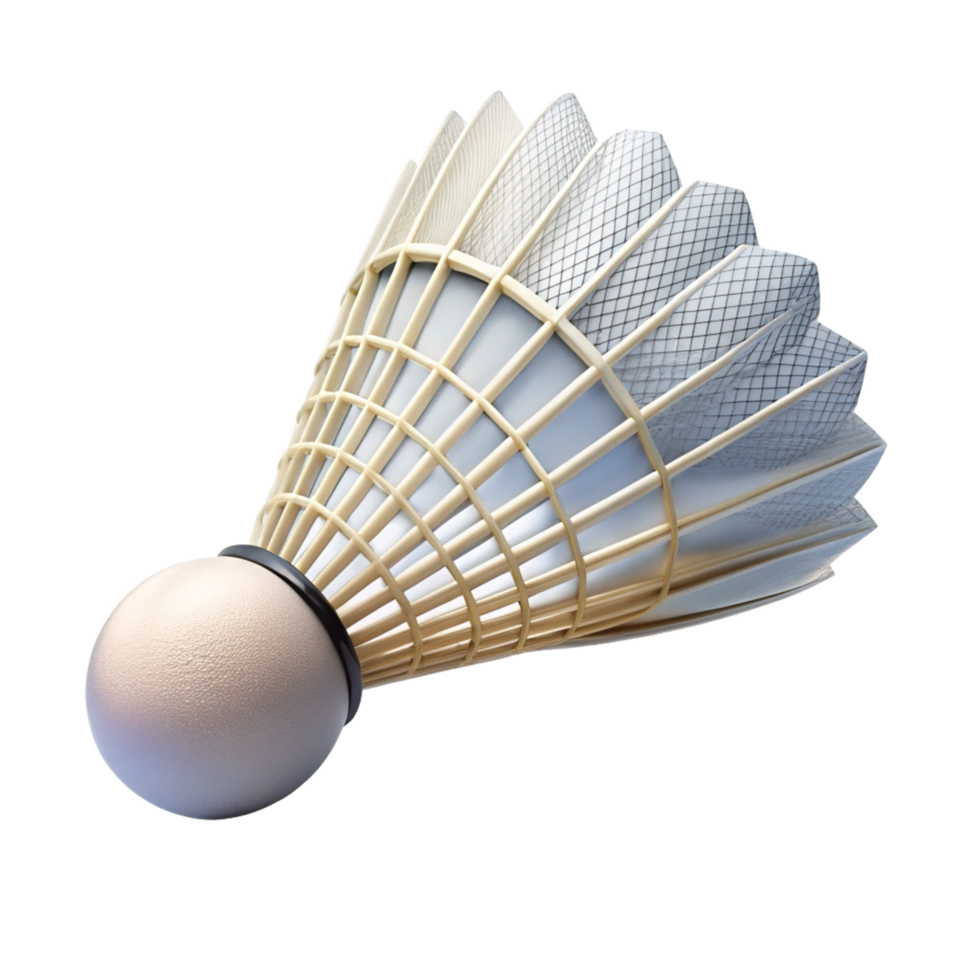 3D render of single badminton shuttlecock png