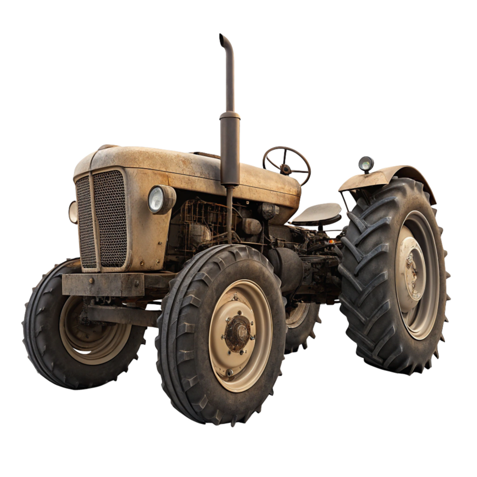 Vintage Farm Tractor in Rustic Condition AweInspiring Image of Agricultural Machinery png