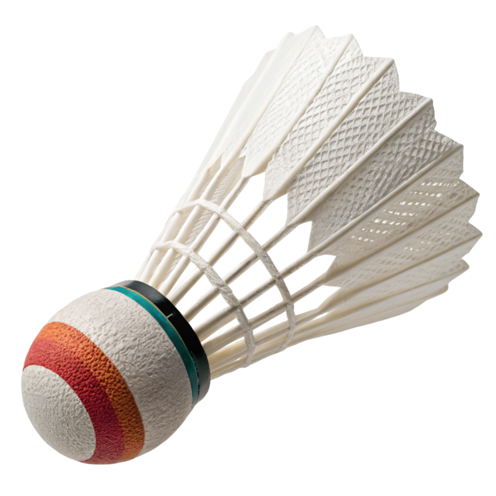 Closeup View of a Colorful Shuttlecock for Badminton Sport png