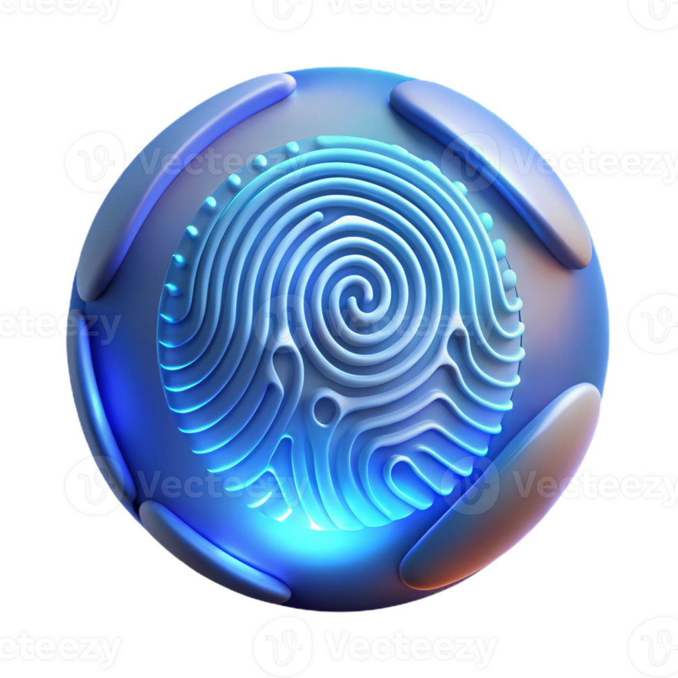 wonderful modern A Digital Fingerprint Glowing with exclusive png