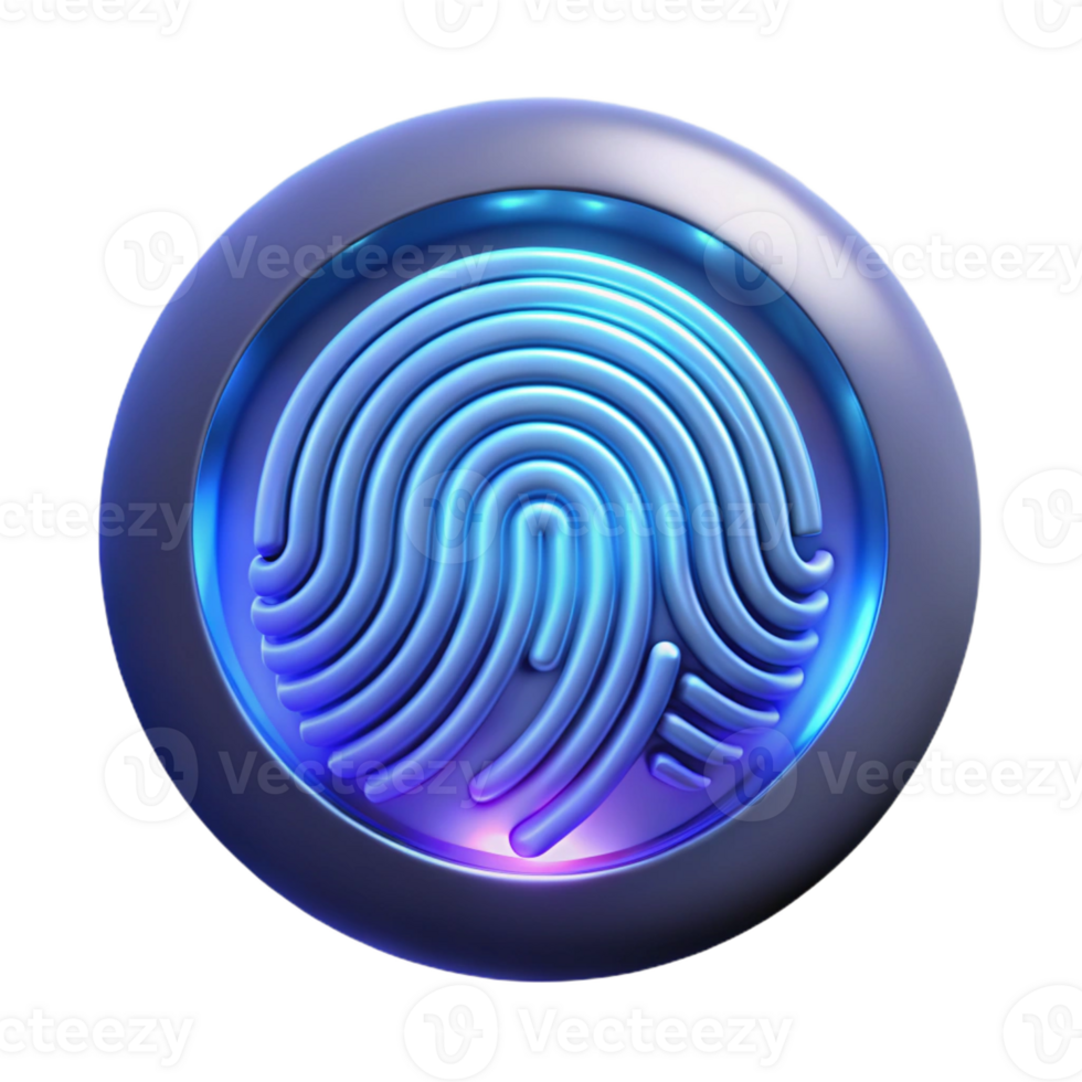 dramatic creative A Digital Fingerprint Glowing with exclusive png