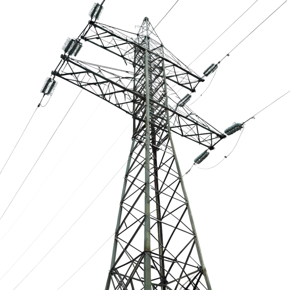 A High Voltage Power Transmission Tower Electricity Energy Infrastructure png