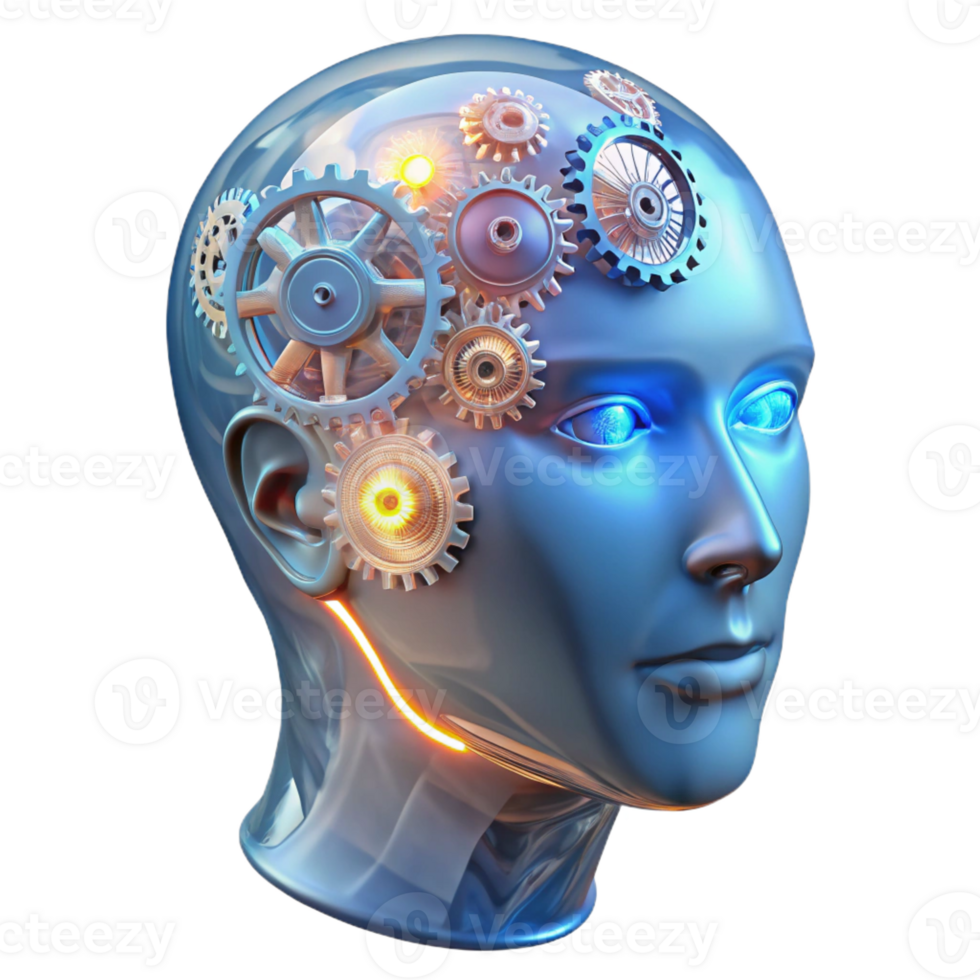 serene artistic A Transparent Human Head Filled with genuine png