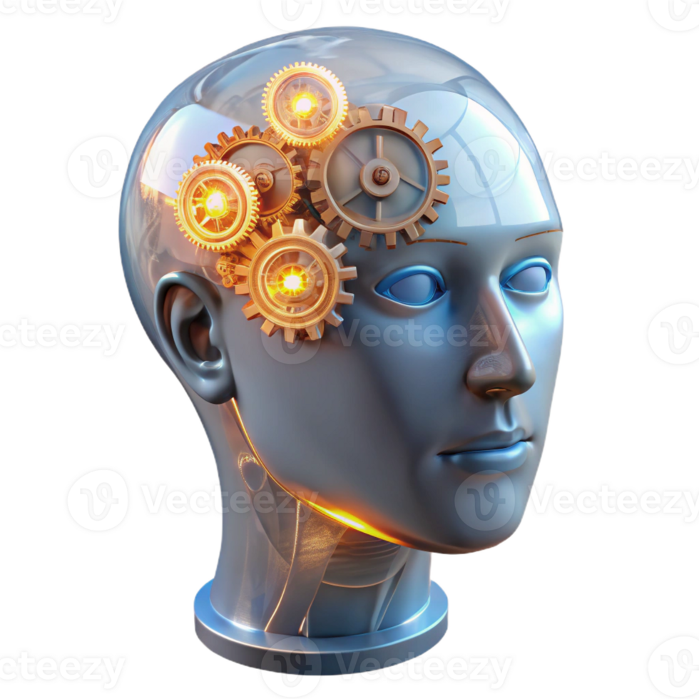 vibrant rustic A Transparent Human Head Filled with authentic png