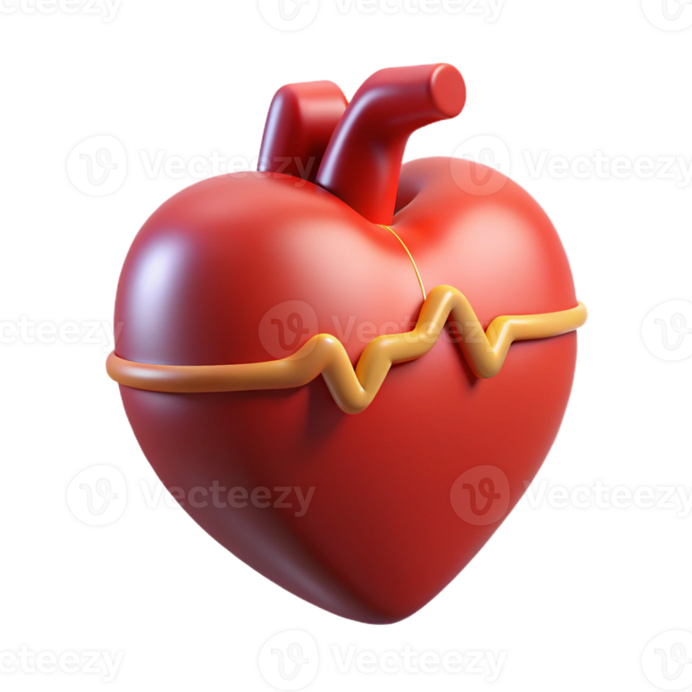 magnificent contemporary A Digital Representation of a Human Heart detailed png