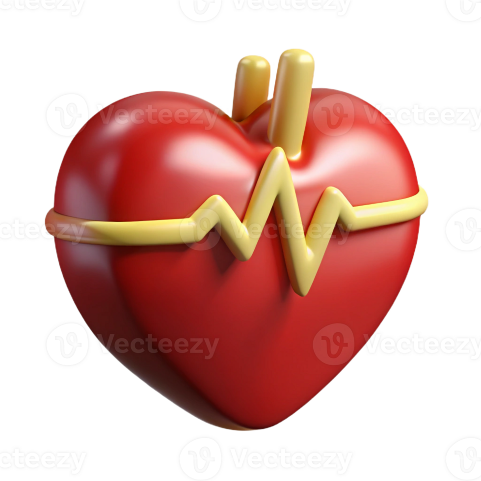 dramatic abstract A Digital Representation of a Human Heart 4K png