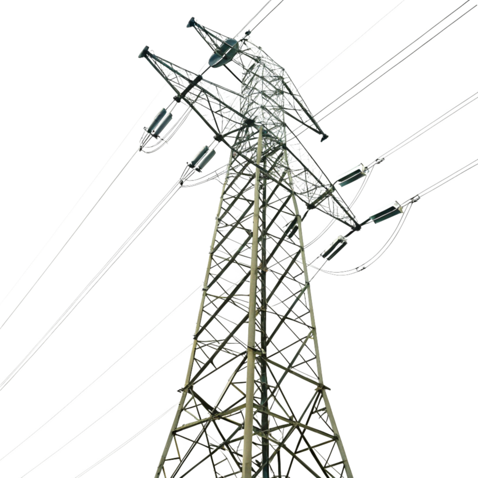 A High Voltage Power Transmission Tower Electricity Pylon Energy Infrastructure png