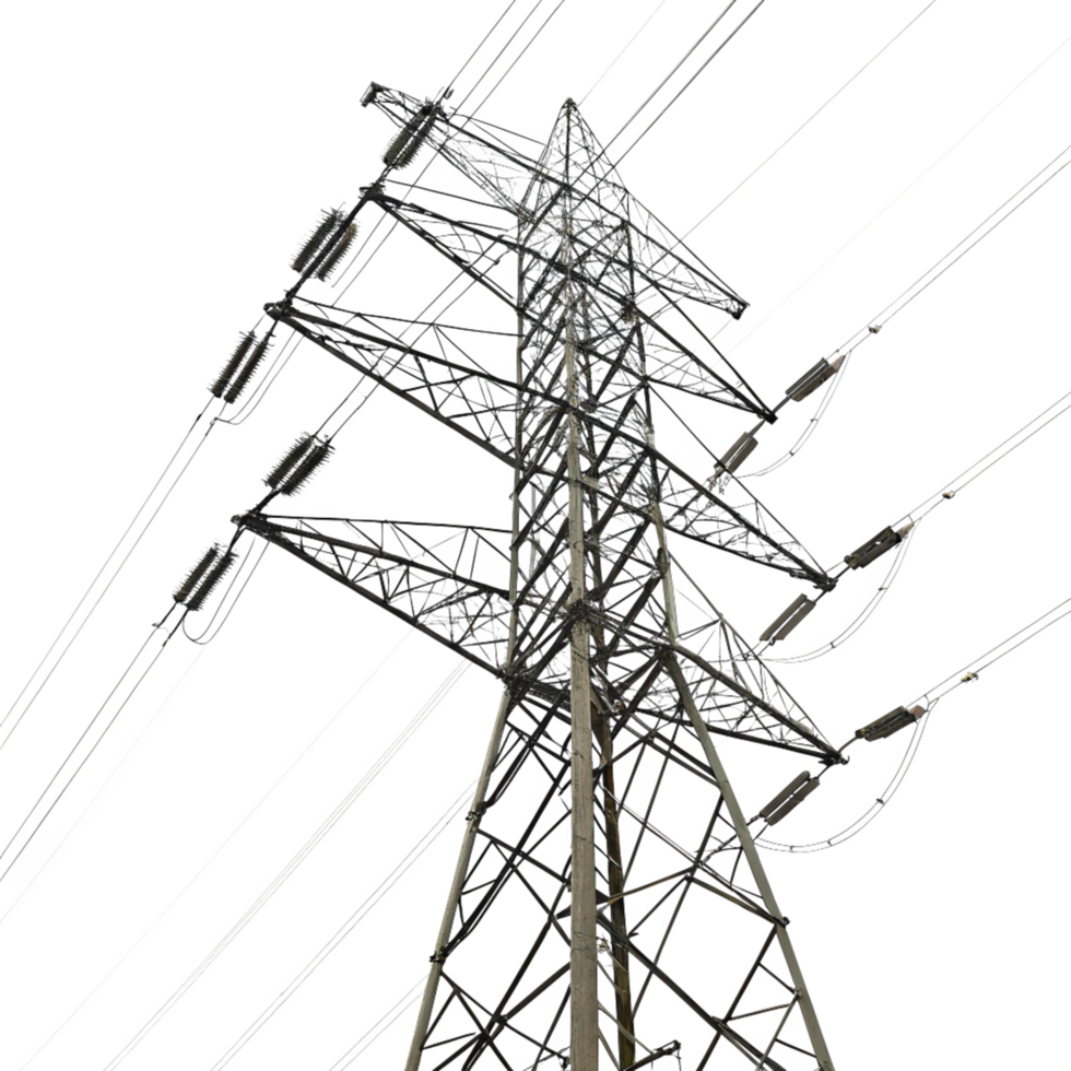 voltage power transmission tower electricity pylon energy infrastructure grid system png