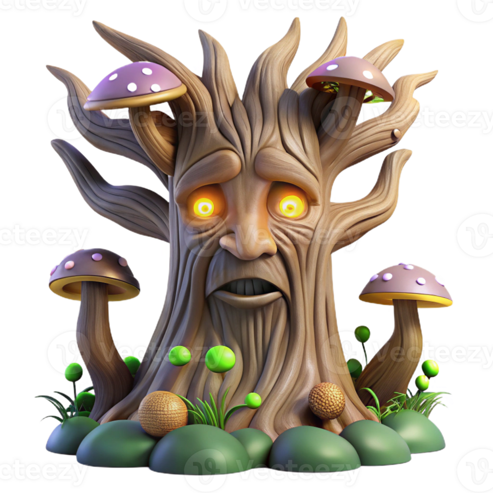 impressive contemporary A Wise Old Tree with a Face Carved Into exclusive png