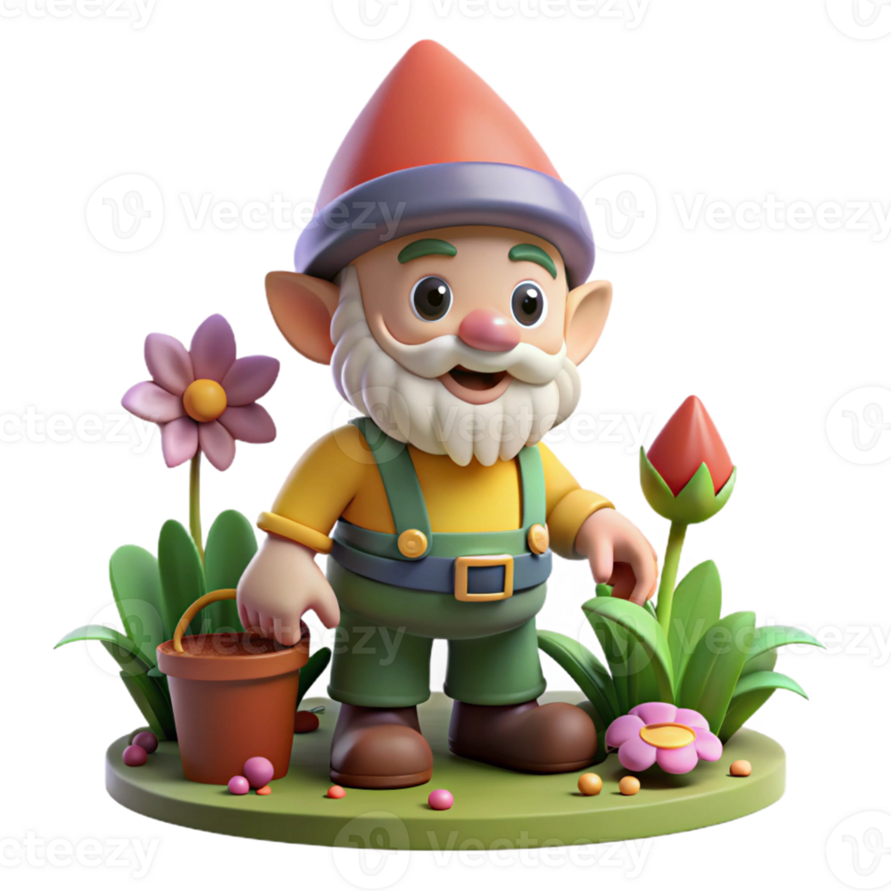 beautiful contemporary A Whimsical Gnome with a Pointed Hat and high quality png