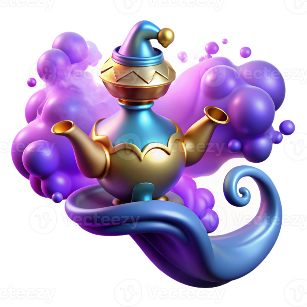 extraordinary modern A Powerful Djinn Emerging from a Magic premium png