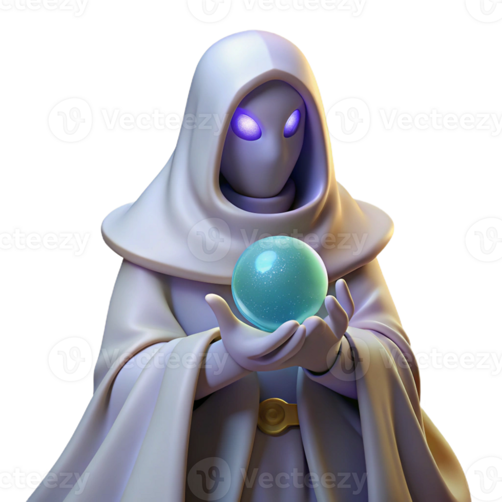 extraordinary vintage A Mysterious Oracle with Veiled Eyes and authentic png
