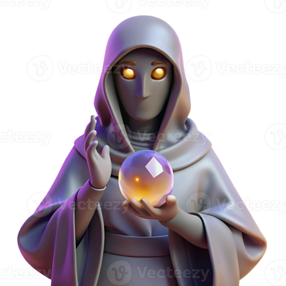 magnificent contemporary A Mysterious Oracle with Veiled Eyes and professional png