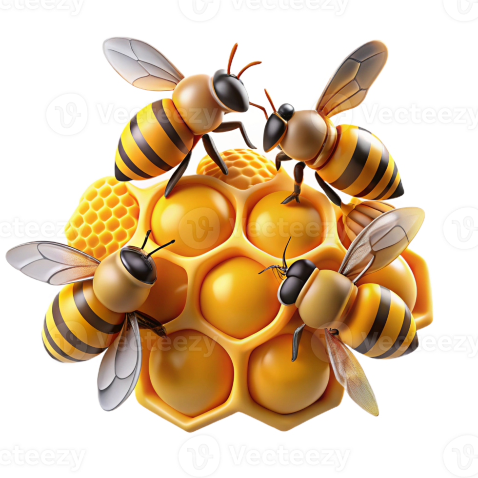 impressive modern A Swarm of Bees Buzzing Around a professional png