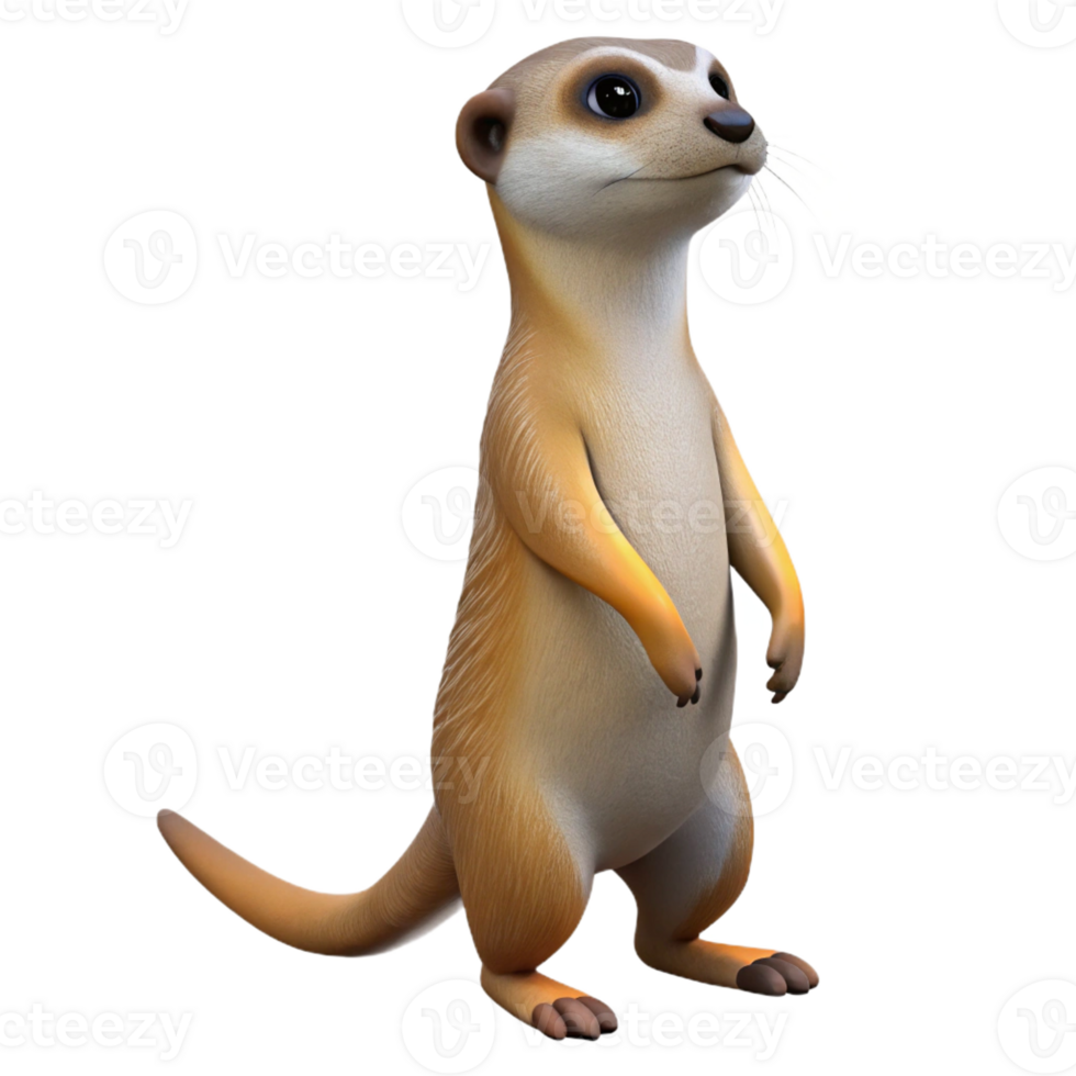 elegant contemporary A Curious Meerkat Standing on Its Hind genuine png