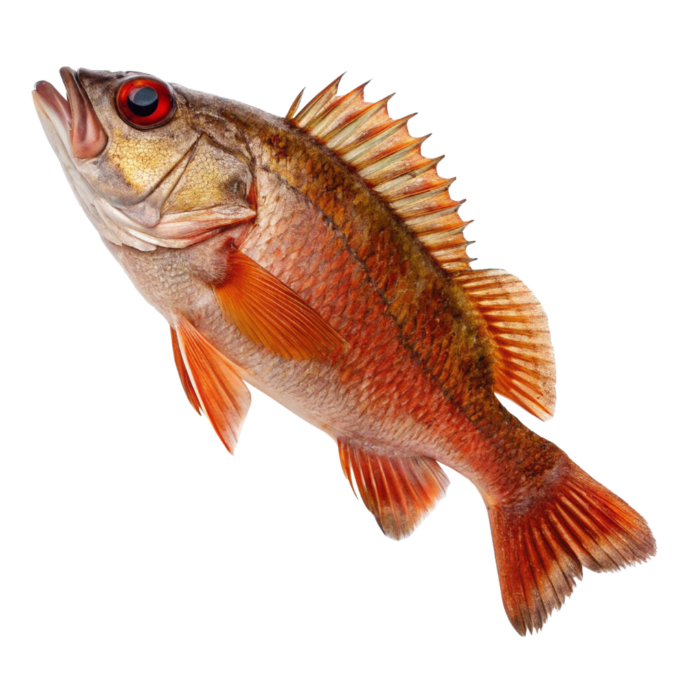 A Stunning Red Sea Fish with Striking Features and Vibrant Colors png