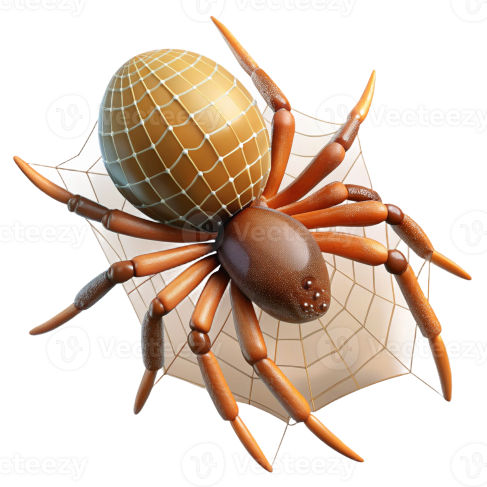 elegant creative A Tiny Intricate Spider Spinning a professional png