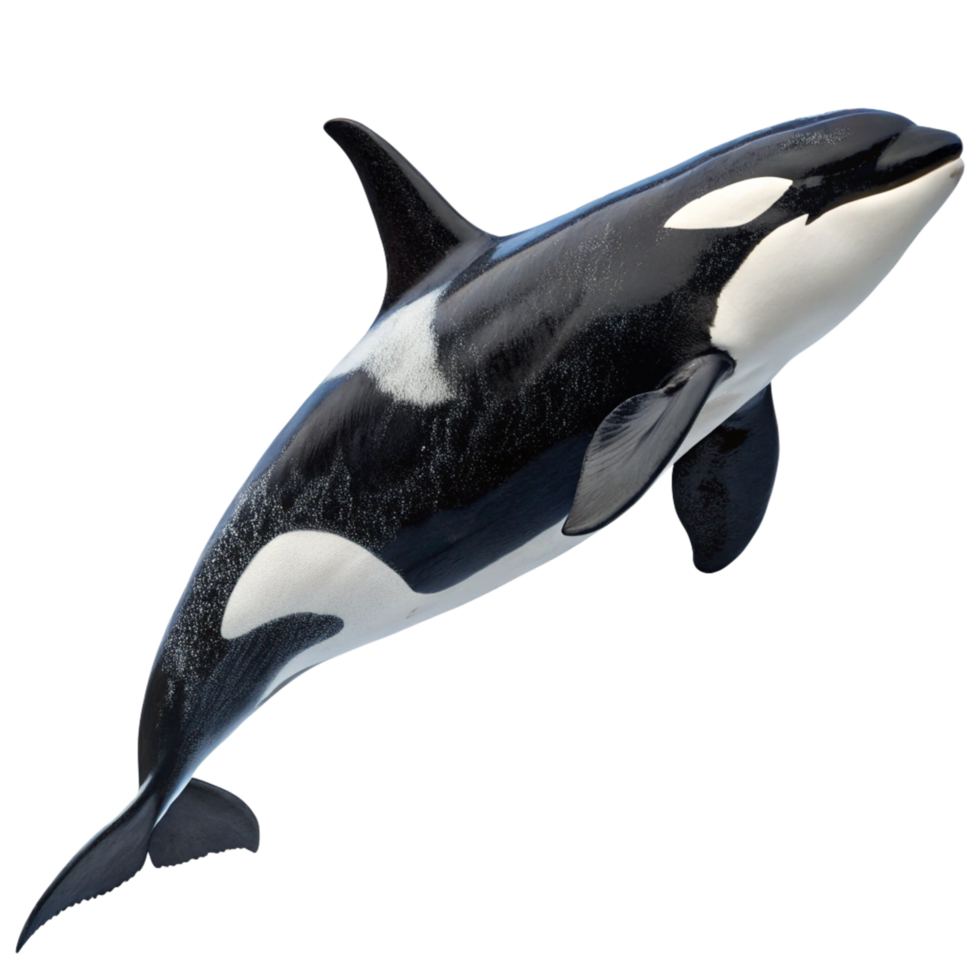 Magnificent Orca Whale Leaping Through the Ocean Waters a Stunning Display of Aquatic Power and Grace png