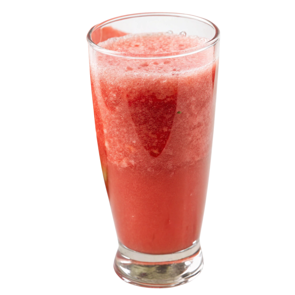 Refreshing Red Watermelon Smoothie in a Tall Glass png