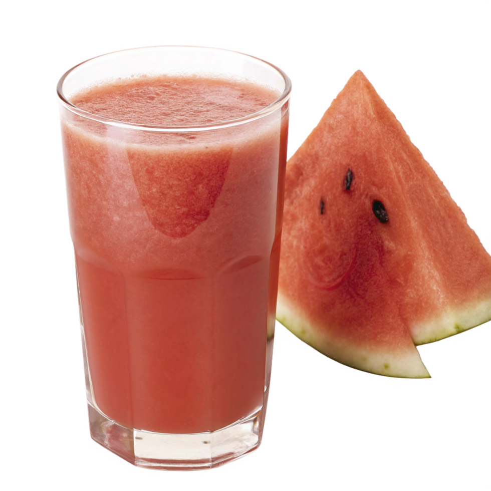 Watermelon Smoothie in Glass with Watermelon Slices png