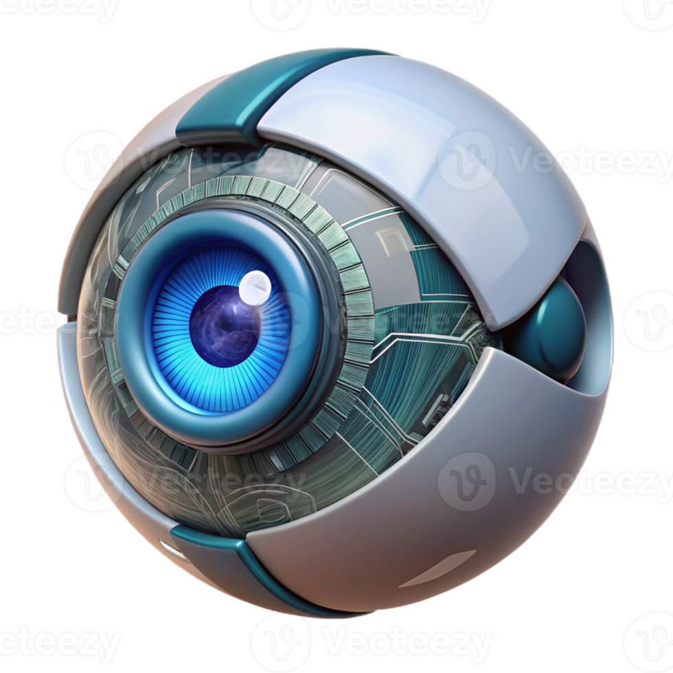 stunning vintage A Close Up of a Bionic Eye Intricate high quality png