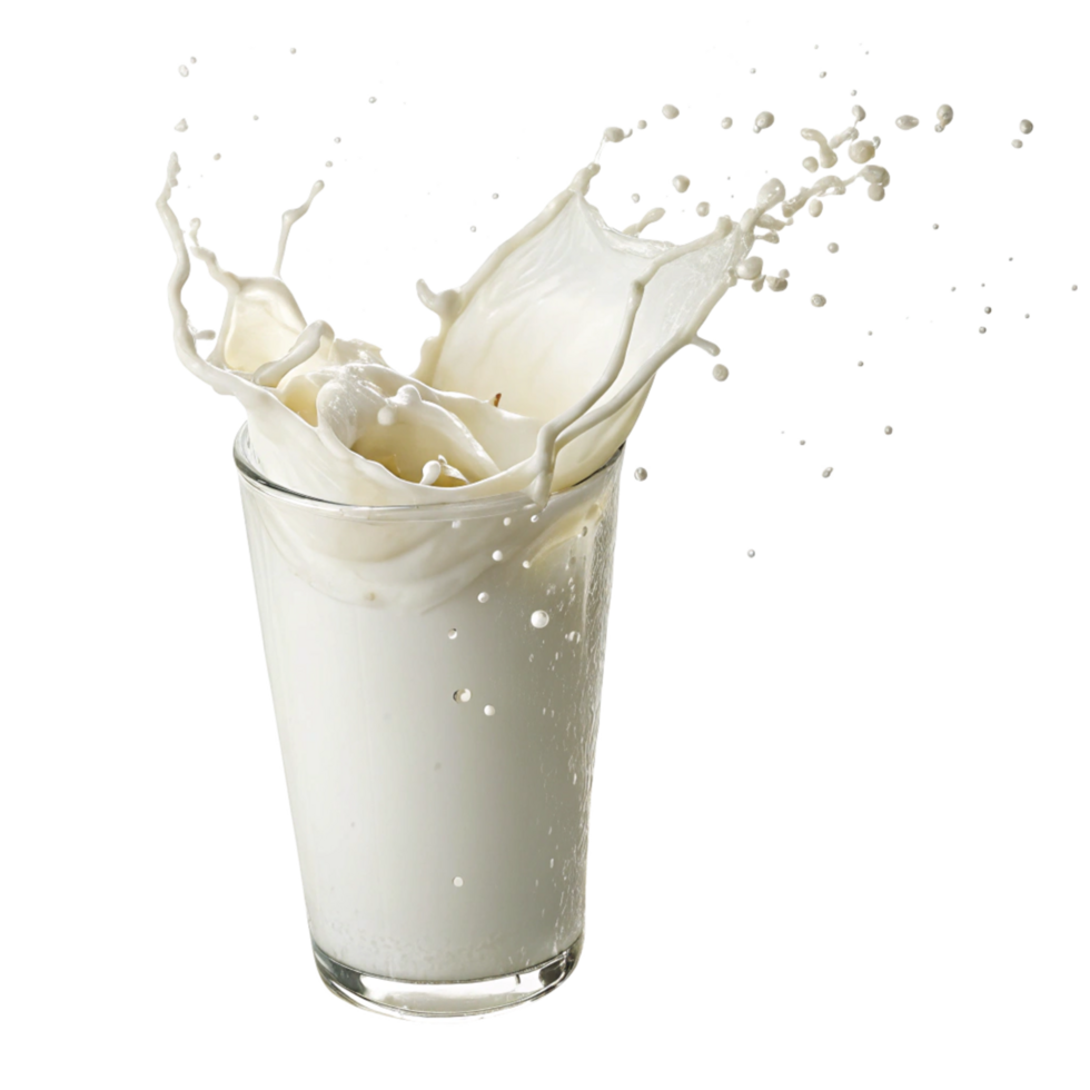 Milk Splashing in a Glass A Refreshing and Cool Drink png