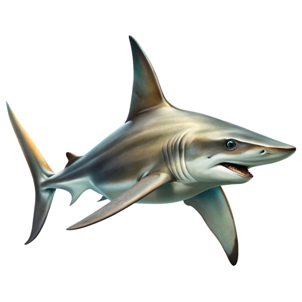 A Detailed Illustration of a Grey Reef Shark Swimming in the Ocean Depths png