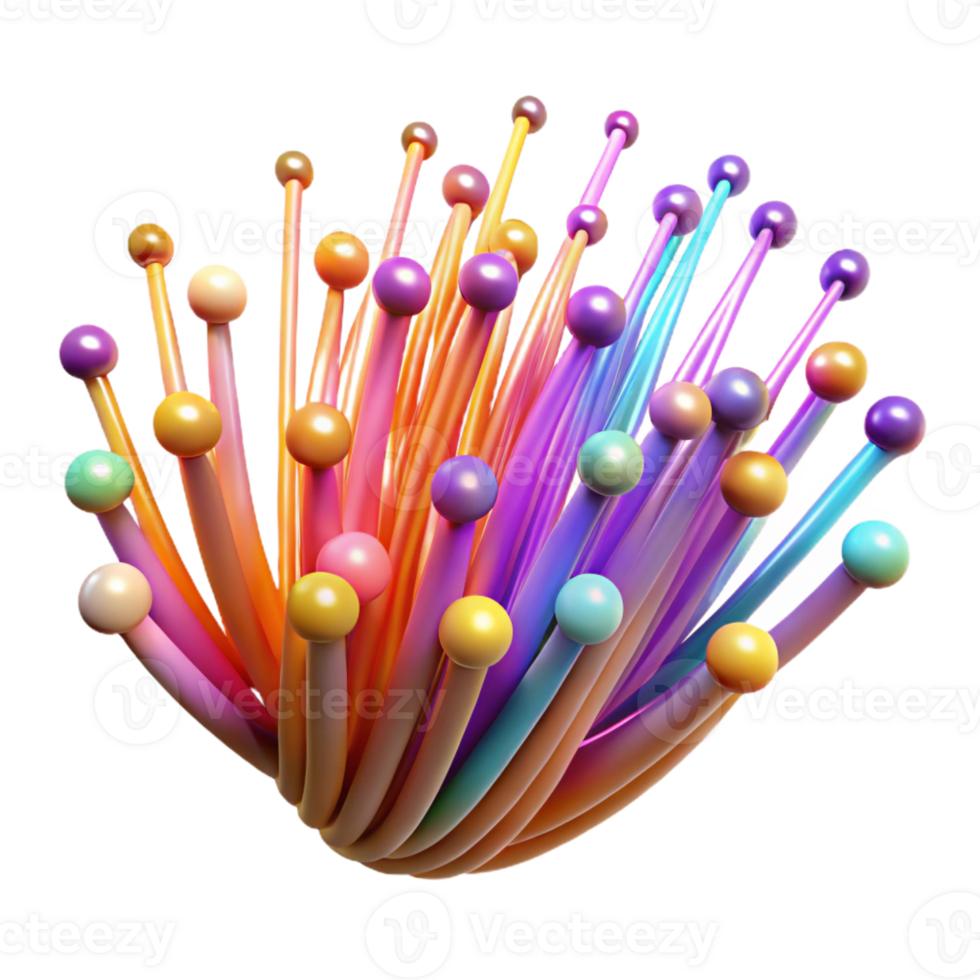 vibrant classic A Network of Fiber Optic Cables premium png