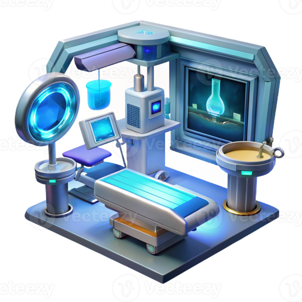 stunning minimalist A Futuristic Operating Room with premium png