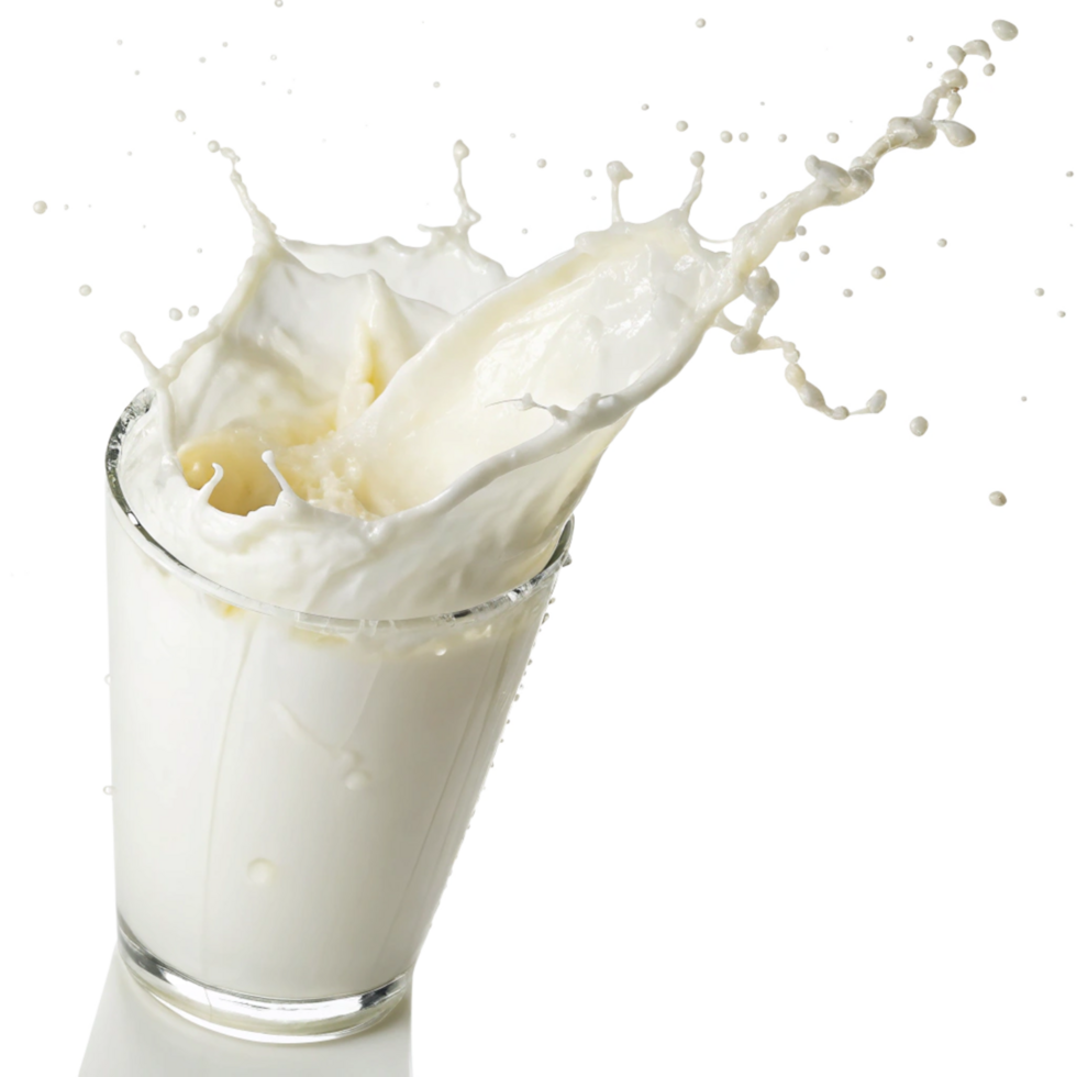 Milk Splashing in a Glass a Refreshing and Creamy Drink png