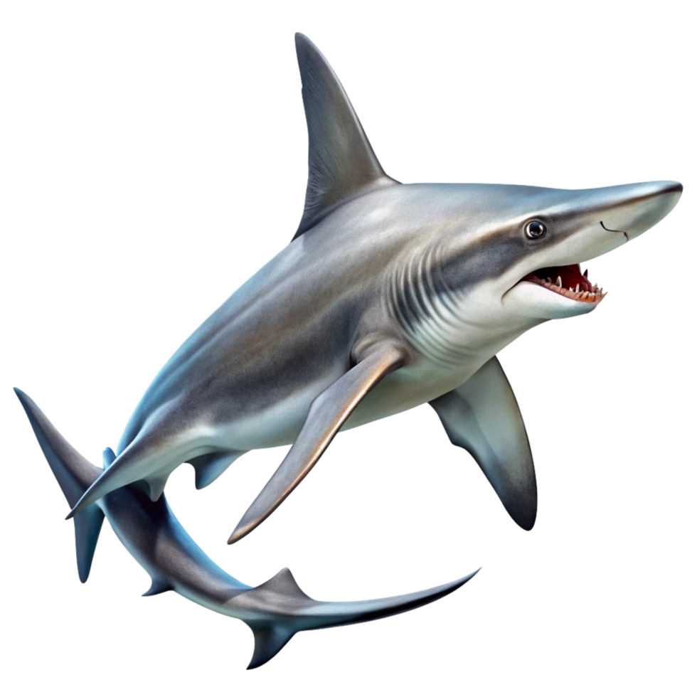 A Stunning Illustration of a Mako Shark in MidSwim Gracefully Displaying its Powerful Muscles and Sleek Body png