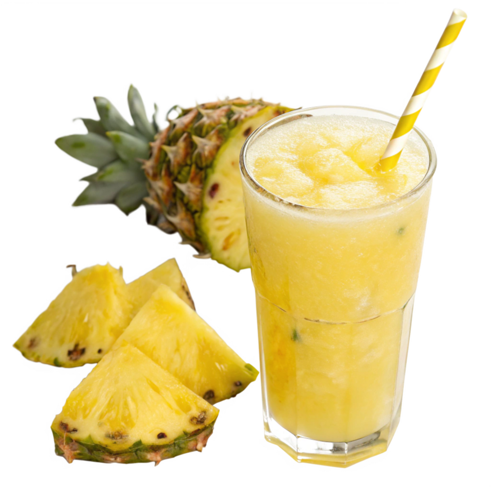 Refreshing Pineapple Smoothie with Fresh Pineapple Slices png