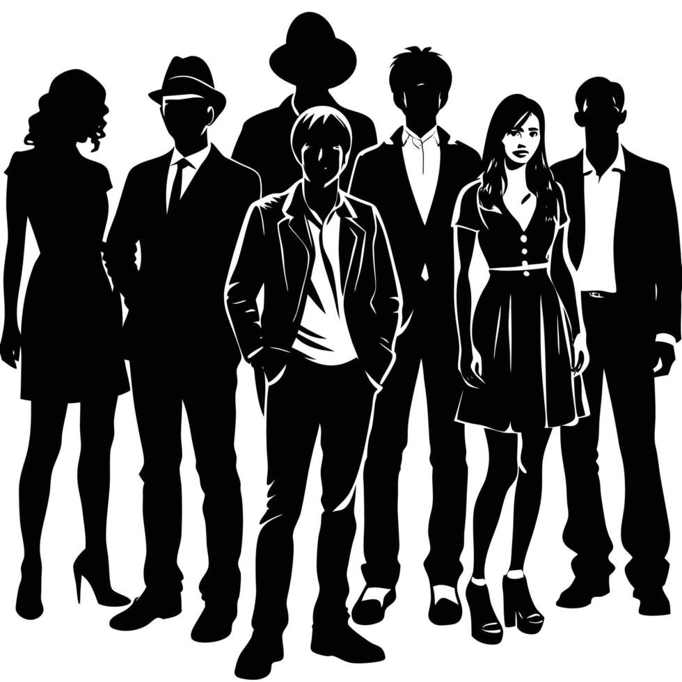 Comprehensive Collection of Isolated Human Silhouette s vector