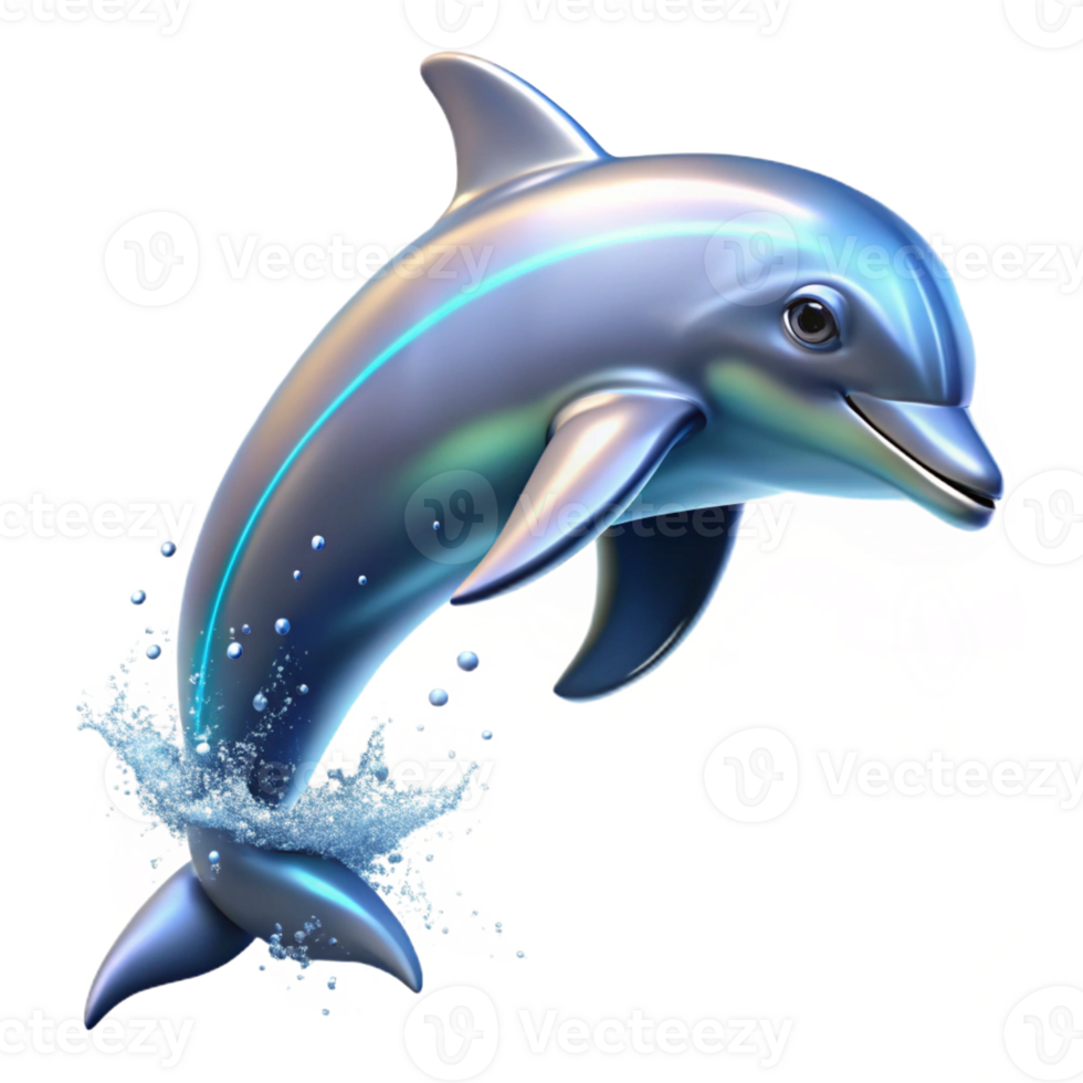 impressive creative A Playful Dolphin Leaping out of the 4K png