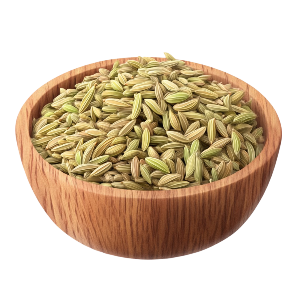 Bowl of Anise Seeds on Transparent Background png