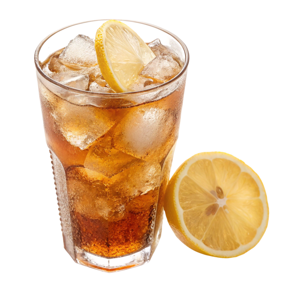 Refreshing Iced Tea with Lemon A Cool and Zesty Summer Beverage png